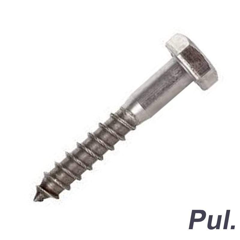 Tirafondo En Pulgadas Inox.304