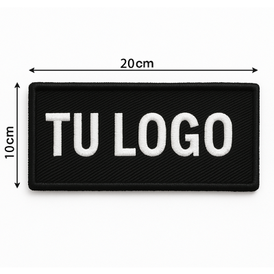 Parche De Logo Bordado A Un Color 20 X 10 Cm