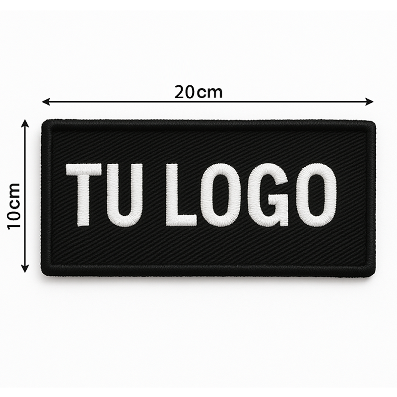 Parche De Logo Bordado A Un Color 20 X 10 Cm