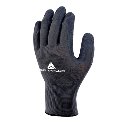 Guante Max Sen Tejido Baño Latex Negro Galga 13 Deltaplus
