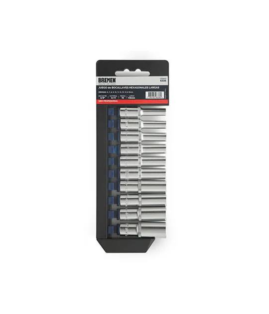 Juego De Bocallaves Enc.3/8 Largas (Mm 10 Pz) Bremen