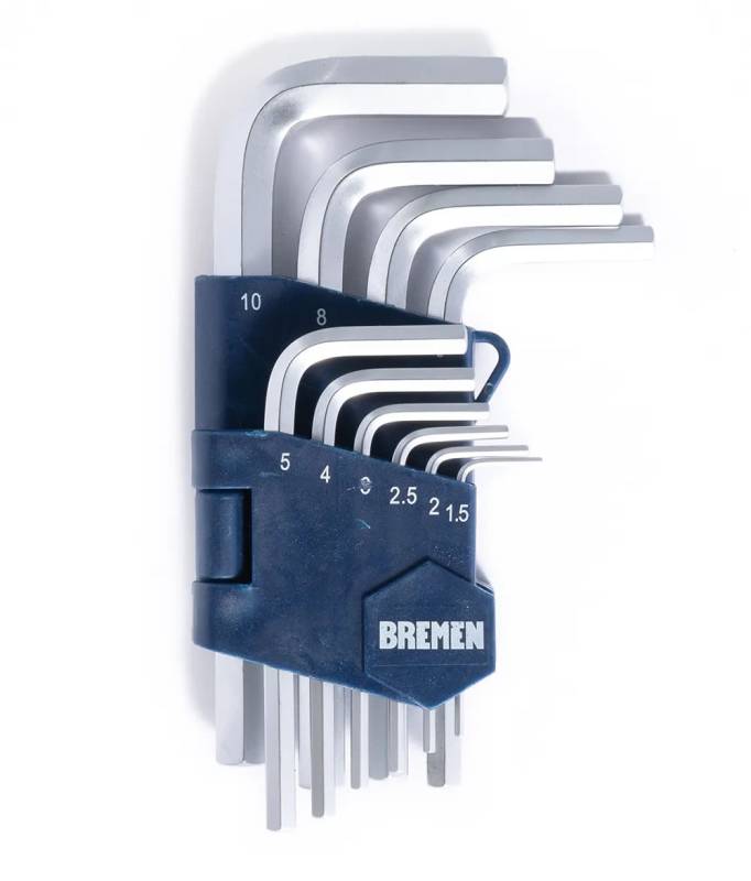 Juego De Llaves Allen L Mm (10 Pzas) Cortas Bremen