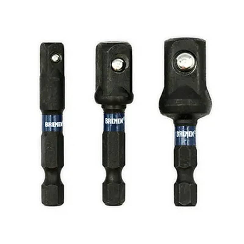 Adaptador De Impacto Enc.1/4 (1/4 - 3/8 - 1/2) Juego 3 Pz -- Bremen