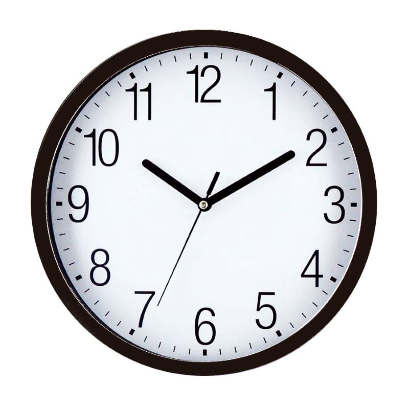 Reloj De Pared Negro 25Cm -- Vonne