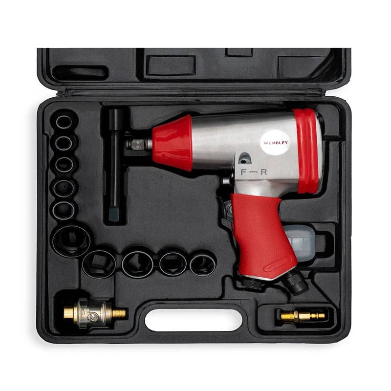 Llave De Impacto 1/2 312Nm Neumatica C/Kit 17 Pzas - Wembley
