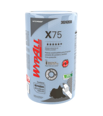 Rollo Trapo Wypall X75 60 Paños -- Kimberly Clark