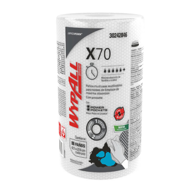 Rollo Paño Limpieza Wypall X70 28,2X42,1Cm 88 Paños -- Kimberly Clark