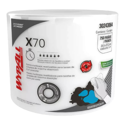 Rollo Paño Limpieza Wypall X70 Jumbo 30,1X27,2Cm 750 Paños -- Kimberly Clark