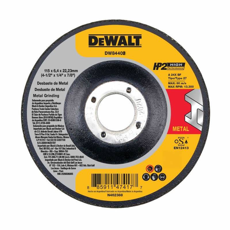 Disco De Corte 115X1.6 X22 O/A -- Dewalt Ddw84402