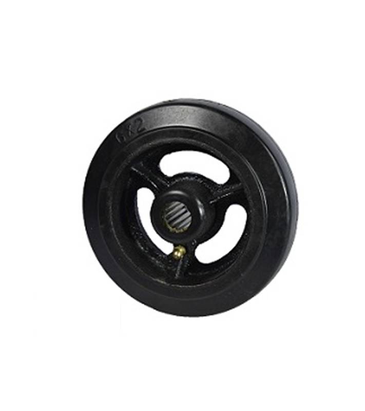 Ruedas De Hierro Y Goma Sueltas C/Eje Liso 3/4