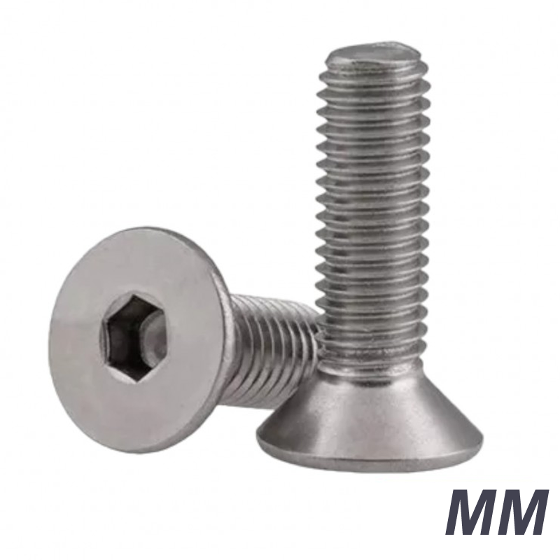 Tornillos Allen C/Fresada Milimétricos Inox.304