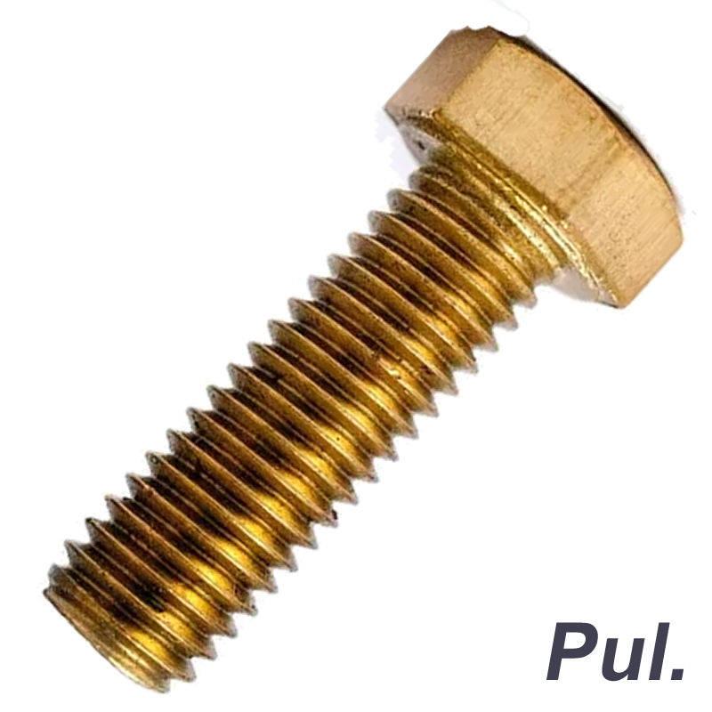 Bulon C/Hexagonal De Bronce En Pulgadas