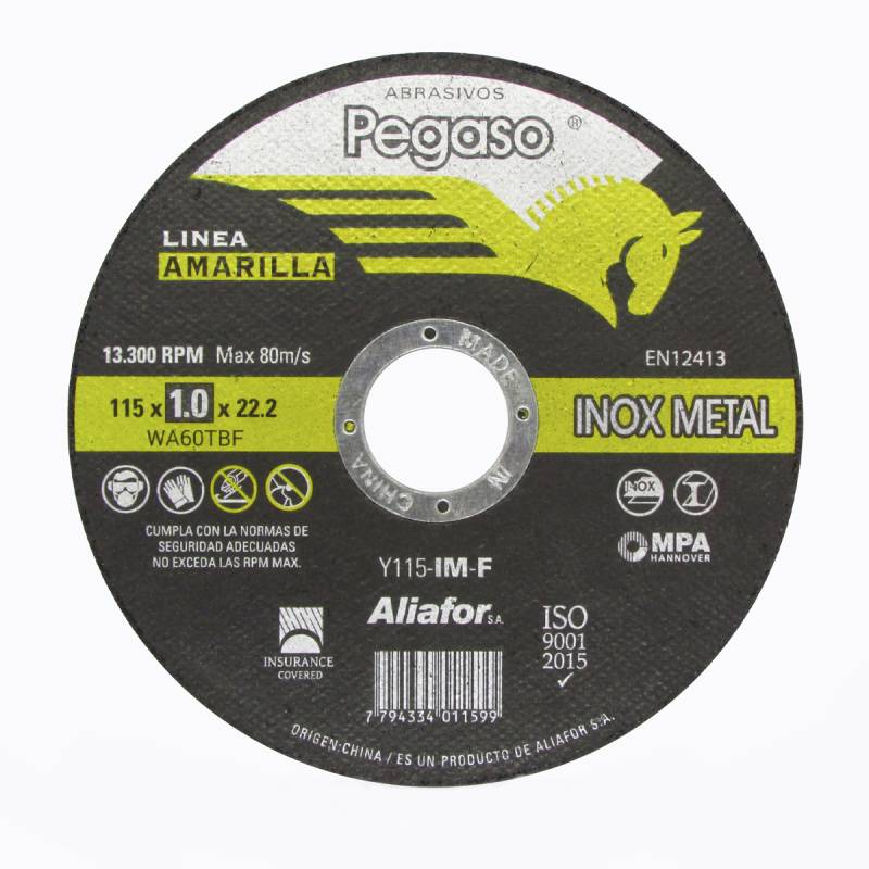 Disco De Corte Inox.linea Amarilla -- Pegaso