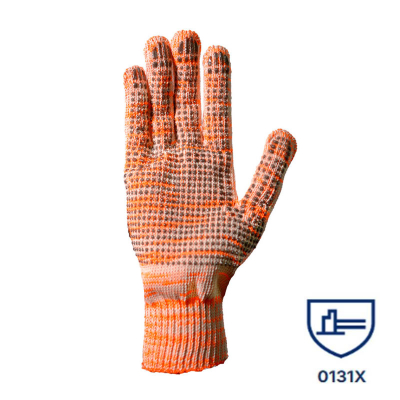 Guantes Hilo Moteado Algodón Jaspeado Nar/Bla. Premium Dps