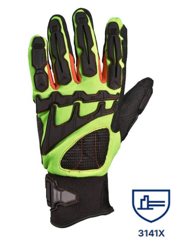 Guantes Tejidos Sinteticos Tricolor Comb. C/Ref.tpr Anti-Impacto Dps