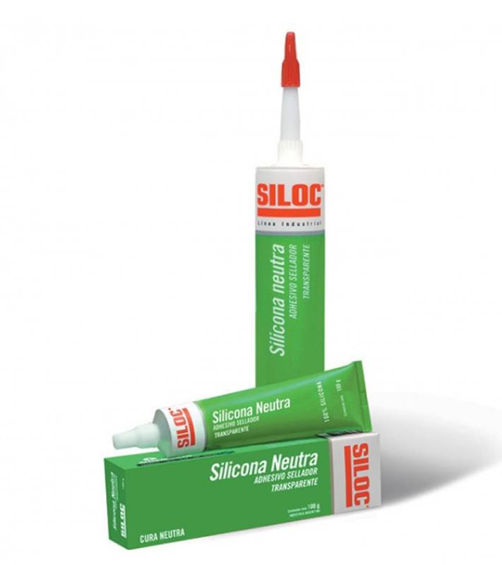 Siliconas Neutras Transparente (Verde 100% Silicona)  Siloc