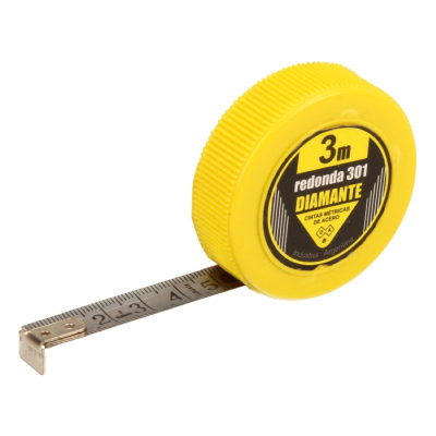 Cinta Metrica 3Mts Redonda Plastica (301) -- Diamante